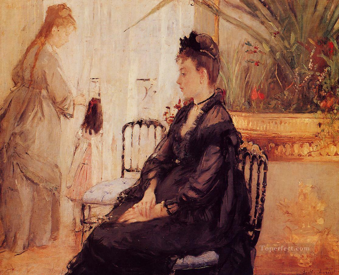 Interior Berthe Morisot Pintura al óleo
